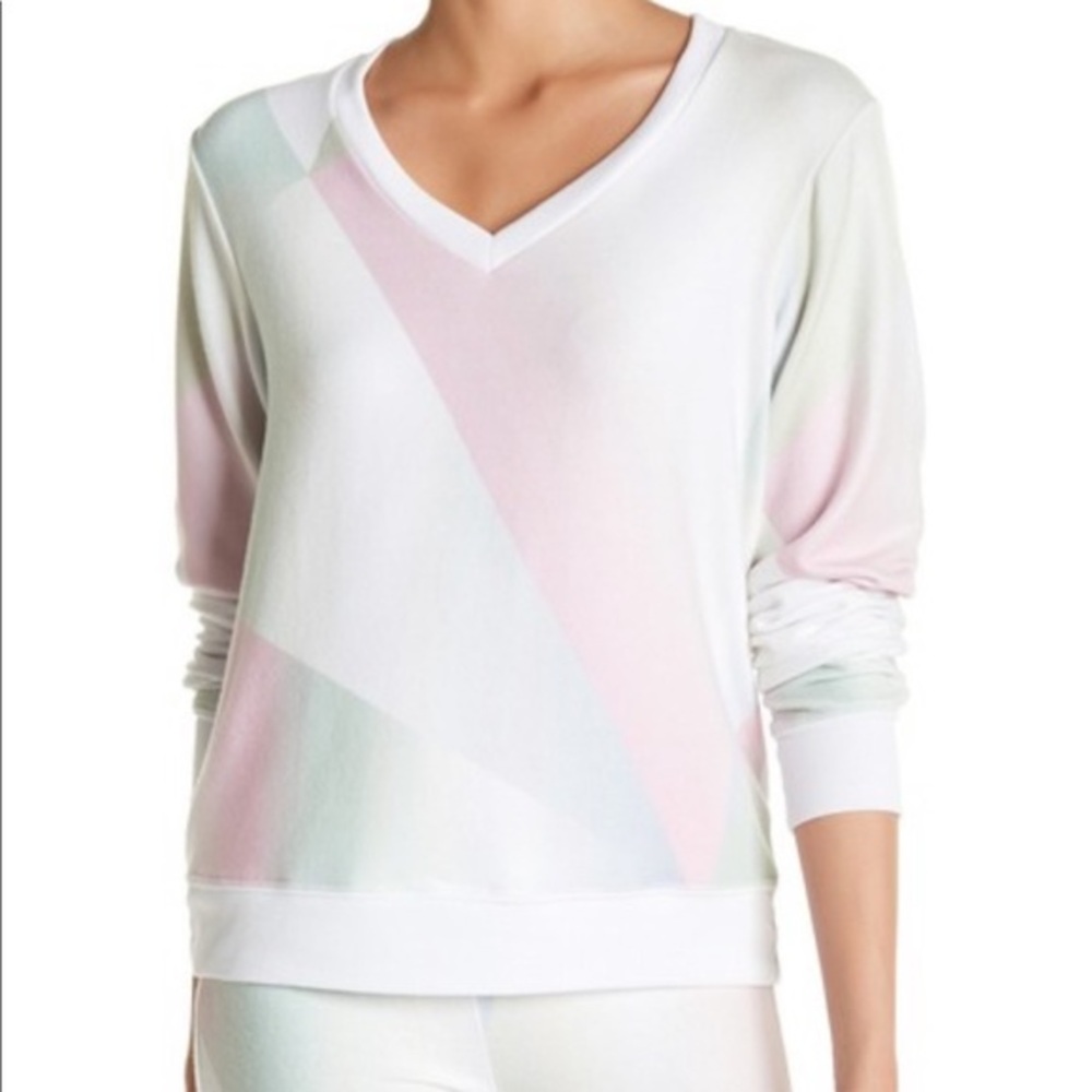 Wild‎ fox kaleidoscope baggie beach V-neck tyedye S